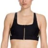 Skins A400 Womens Crop Top, Schwarz/gold -Fahrradausrüstung skins a400 womens crop top schwarz gold